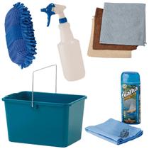 Kit Limpeza Automotiva Pano Balde Esponja Pulverizador Spray Kit Limpeza Automotiva Pano Balde Esponja Pulverizador Spray