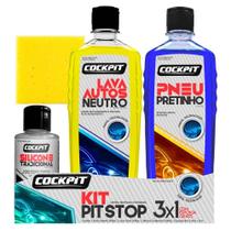 Kit Limpeza Automotiva Pit Stop 3x1 Cockpit Rodabrill