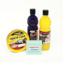 Kit Limpeza Automotiva Shampoo Cera Pretinho Roberlux