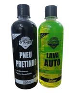Kit Limpeza Automotiva Shampoo Lava Auto E Pretinho Pra Pneu Kit Limpeza Automotiva Shampoo Lava Auto E Pretinho Pra Pneu