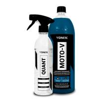 Kit Limpeza Automotiva Shampoo Moto-V + Pulverizador Quant