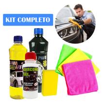 Kit Limpeza Automotiva + Toalha Microfibra Magica Shampoo Neutro Cleaner