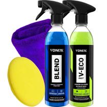 Kit Limpeza Automotiva Vonixx Blend + V-Eco Fast com Microfibra e Aplicador Kit Limpeza Automotiva Vonixx Blend + V-Eco Fast com Microfibra e Aplicador