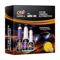 Kit Limpeza Automotivo Orbi Pretinho + Lava Auto + Silicone Gel Aplicador Kit Limpeza Automotivo Orbi Pretinho + Lava Auto + Silicone Gel Aplicador