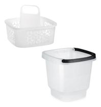 Kit Limpeza Balde 8,5 Litros Porta Produtos Limpeza Balaio Multiuso C/ Alça Premium Kit Limpeza Balde 8,5 Litros Porta Produtos Limpeza Balaio Multiuso C/ Alça Premium