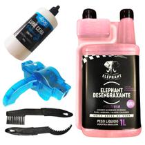 Kit Limpeza Bike Óleo Cera Algoo 200ml + Desengraxante 1 Litro + Escovas e Raspador