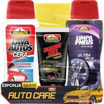 Kit Limpeza Care Automotiva Com Silicone Shampoo Pretinho Kit Limpeza Care Automotiva Com Silicone Shampoo Pretinho