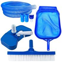 Kit Limpeza Com Mangueira Siliconada De 8 Metros Piscina