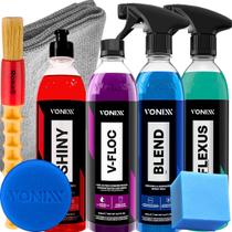 Kit Limpeza Completa Shampoo Cera Limpador Pretinho Vonixx Kit Limpeza Completa Shampoo Cera Limpador Pretinho Vonixx