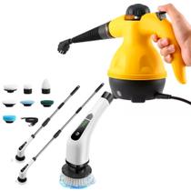 Kit Limpeza Completo Escova Elétrica e Vaporizador 1000W