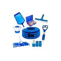 KIT Limpeza Completo Para Piscinas / Aspirador 8 Rodas