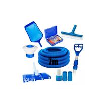 KIT Limpeza Completo Para Piscinas / Aspirador 8 Rodas