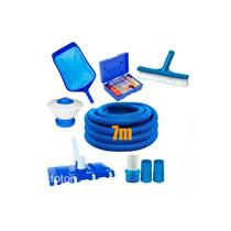 KIT Limpeza Completo Para Piscinas / Aspirador 8 Rodas