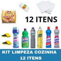 Kit limpeza cozinha 12 itens - MINUANO