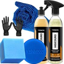Kit Limpeza De Couro Profunda Higicouro Hidratação Profunda Renovação e Brilho Hidracouro Vonixx