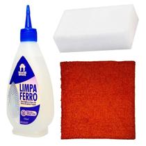 Kit Limpeza De Ferro Passar Roupa Pano Terra E Esponja