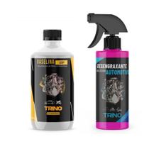 Kit limpeza de motor desengraxante + verniz vaselina finalizador para motor 500ml