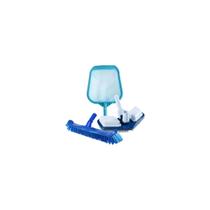 Kit limpeza de piscina aspirador, peneira, escova curva e aspiração