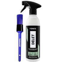 Kit Limpeza de Plasticos Borrachas Pneus Automotivo Carro Moto Caminhão Delet Spray de Espuma 500ml Vonixx