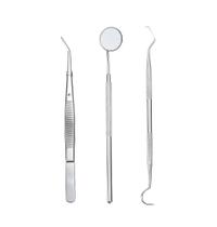 Kit Limpeza Dentária - Extrator Tártaro - Espelho e Pinça