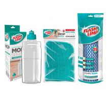 Kit Limpeza Dispenser e Refil Para Mop Spray Com Flanela Multiuso