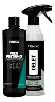 Kit Limpeza e Brilho Pneu Delet + Pretinho Vintexx 500ml