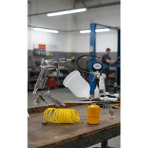 Kit Limpeza e Calibragem: Compressor 5 Peças Amarelo