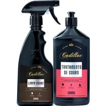 Kit Limpeza e Hidratação Cadillac Limpa Couro 500ml e Tratamento de couro 500ml