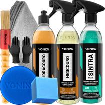 Kit Limpeza e Hidratação de Couro e Estofado Limpa Volante Hidracouro Higicouro Sintra Fast
