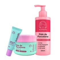Kit Limpeza e Hidratação Facial Pele de Porcelana Kokeshi Sabonete Olhos de Gueixa Kit Limpeza e Hidratação Facial Pele de Porcelana Kokeshi Sabonete Olhos de Gueixa