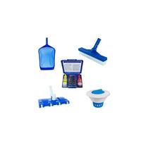 Kit limpeza e tratamento para piscinas vinil fibra alvenaria aspirador 8 rodas Kit limpeza e tratamento para piscinas vinil fibra alvenaria aspirador 8 rodas