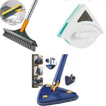 Kit Limpeza Esfregão + Vassoura Rodo + Limpa Vidros Kit Limpeza Esfregão + Vassoura Rodo + Limpa Vidros