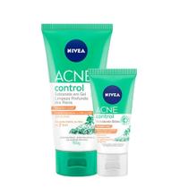 Kit Limpeza Facial Acne Control Nívea + Hidratante Matte Pele Sequinha 50ml