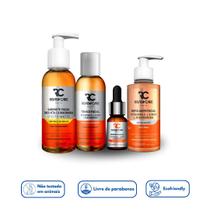 Kit Limpeza Facial Kit Vitamina C Sabonete + Esfoliante + Tônico + Sérum Review Care