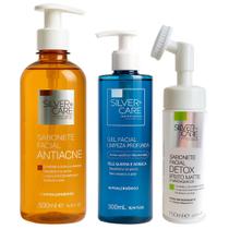 Kit Limpeza Facial Sabonete Antiacne + Detox + Gel Nutriente Kit Limpeza Facial Sabonete Antiacne + Detox + Gel Nutriente