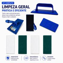Kit Limpeza Geral 4 Fibras + Suporte Manual e Articulável
