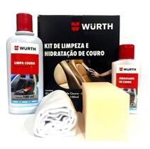 Kit Limpeza Hidratação Banco Couro Wurth Hidratante Limpador