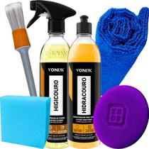 Kit Limpeza Hidratação Couro Vonixx Limpa E Hidrata + Pincel