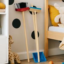 Kit Limpeza Infantil 3 em 1 Vassoura, Rodo e Pá Brincadeira Educativa e Divertida Presente Natal Crianças