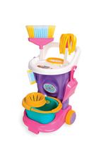 Kit Limpeza Infantil Cleaning Trolley Rosa