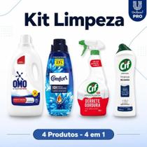 Kit Limpeza Lavanderia/Cozinha CifPró-Omo-Comfort-Cif 4 em 1 Kit Limpeza Lavanderia/Cozinha CifPró-Omo-Comfort-Cif 4 em 1