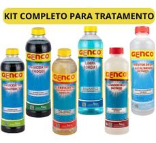 Kit Limpeza Manutenção Algicidas Clarificante Bordas Genco