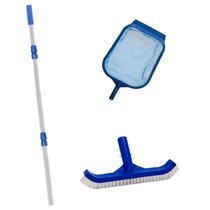 Kit Limpeza Mini Para Piscina Peneira Escova E Cabo 1,5m