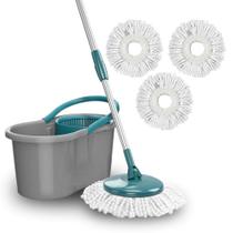 Kit Limpeza Mop Giratório MOP5010 Com 3 Refis Flash Limp