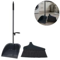 Kit Limpeza para Casa Vassoura e Pá Cinza Durável e Leve