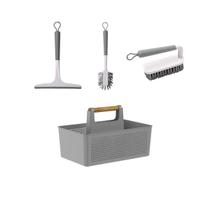 Kit Limpeza para Lavanderia Multiuso Chumbo 4 Peças Kit Limpeza para Lavanderia Multiuso Chumbo 4 Peças