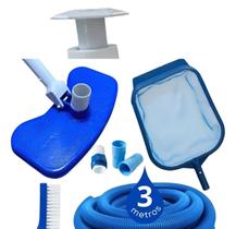 Kit Limpeza para Piscina Completo Aspirador, Peneira, Escova e Mangueira 3m Kit Limpeza para Piscina Completo Aspirador, Peneira, Escova e Mangueira 3m