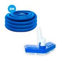 Kit Limpeza Para Piscina Mangueira + Aspirador- 5 METROS - BRUSTEC