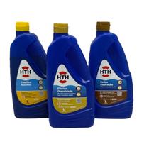 Kit Limpeza Para Piscina Tratamento Hth Clarifica Aspiração