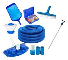 Kit Limpeza Para Piscinas Fibra Vinil Alvenaria -7 M